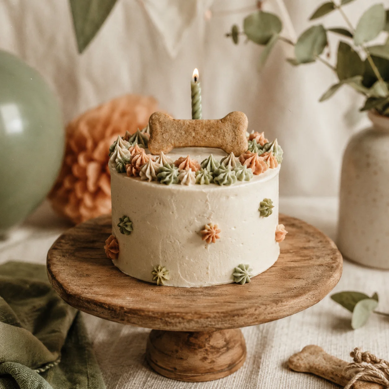 Torta de cumpleaños casera para perro